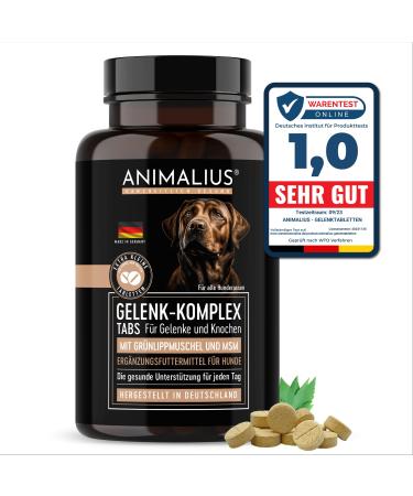 Animalius joint tablets for dogs extra small for all dog breeds - with green lip shell MSM & devil's claw - tested dog tablets for normal bones and joints - 120 pieces preventive  - Buy Online on GoSupps.com