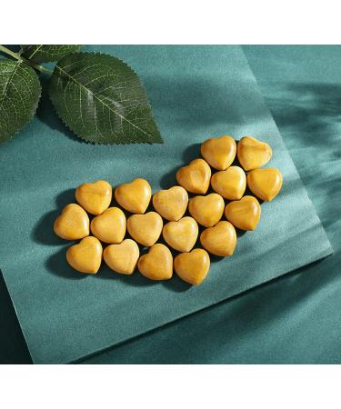 XIANNVXI 10 PC Yellow Jade Crystals Heart Stones Set - Polished Natural Healing Gemstones for Luck & Wellness | International Shipping - Buy Online on GoSupps.com