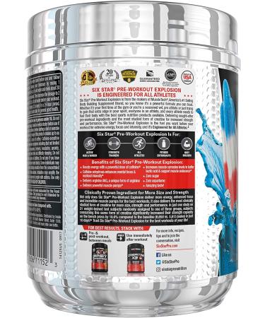 Six Star Pre-Workout Explosion Icy Rocket Freeze - 7.41 oz (210 g) - Boost Energy & Performance - Buy Online on GoSupps.com