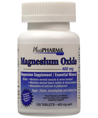 Magnesium Oxide 400mg 120 Tablets 3 Pack 120 Count (Pack of 3)