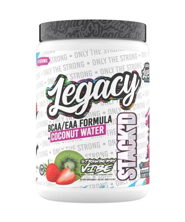 Legacy STACK'D BCAAs/EAAs + Coconut Water (Strawberry Vibe 30 Servings) Strawberry Vibe 30 Servings
