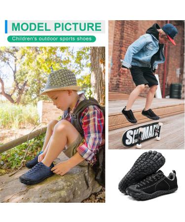 ASHION Boys Hiking Shoes | Wide Toe Box | Lightweight Athletic Sneaker | Deep Blue 1021 - Buy Online on GoSupps.com