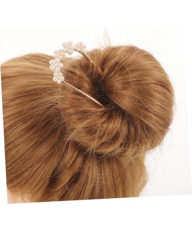 MERRYHAPY Pearl Hairpin Hair Clip Hair Accessories Hair Jewelry Hair Pins Women Hair Stick Pearl Hair Pin Hair Stick for Women Hair Forks French Hair Pin French Pin Bun Hair Fork Zinc Alloy - Buy Online on GoSupps.com