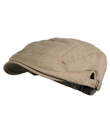 Wonderful Fashion Men's Cotton Flat Cap IVY Gatsby newsboy Hunting Hat One Size Khaki