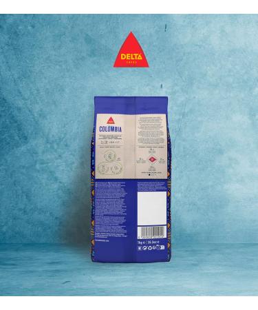  Delta Caf s Delta Caf s Colombia Coffee Beans 1 kg - Blend P of ground coffee Premium: Colombian arrabica beans - Buy Online on GoSupps.com