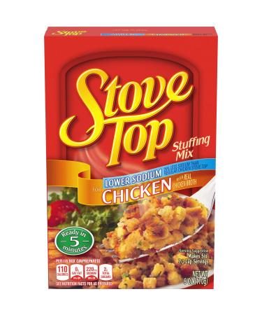 Stove Top Stuffing Mix, Chicken, Low Sodium, 6-Ounce Boxes (Pack of 12) Low Sodium Chicken