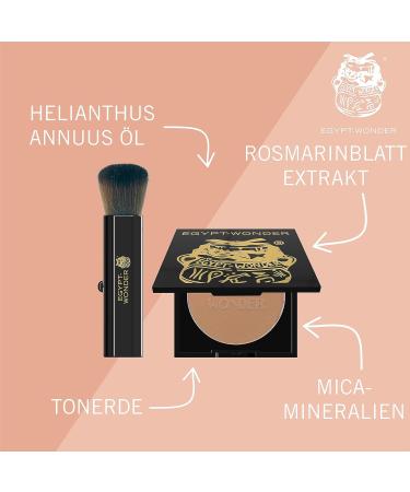 EGYPT - WONDER Compact Set Powder & Pearl Highlighter - Shimmering Facial Powder with Brush | 10g Makeup Essentials for Radiant Skin - Buy Online on GoSupps.com