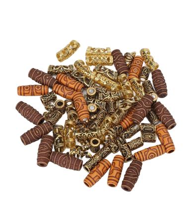 Stylish Gold Hair Beard Beads for Dreadlocks - Perfect for Music Festivals | International Shipping - Buy Online on GoSupps.com