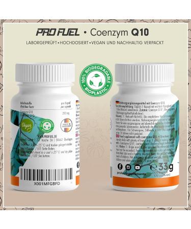 High-Dose Q10 Capsules 200mg - Vegan Clean Lab-Tested 120x | Premium Coenzyme Q10 for 4 Months Supply - Buy Online on GoSupps.com