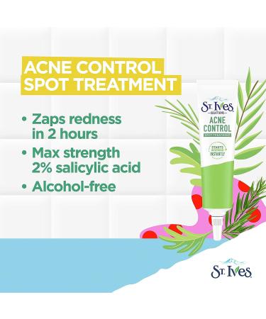 St. Ives Spot Treatment with 2% Salicylic Acid & Tea Tree Extract 0.75 oz - Reduce Blemish Redness, Control Acne - Buy Online on GoSupps.com