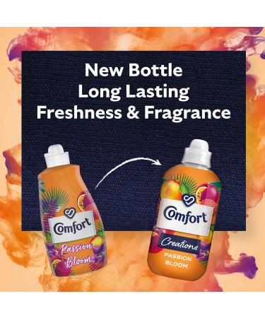 Comfort Creation Concentrated Fabric Conditioner with 100 Days of Long-Lasting Fragrance and Softness Intense Liquid Fabric Softener 55 Washes 1.65L (Passion Bloom Buy 4) - Buy Online on GoSupps.com
