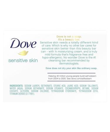 Dove Bar Soap for Sensitive Skin 3.15 oz, Pack of 8 - Gentle Formula for Delicate Skin - Buy Online on GoSupps.com