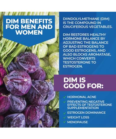 NewLife Naturals DIM Supplement 300mg - Hormone Balance for Women & Men - Estrogen Metabolism Support - Menopause, PCOS & Acne Treatment - 60 Caps - Buy Online on GoSupps.com