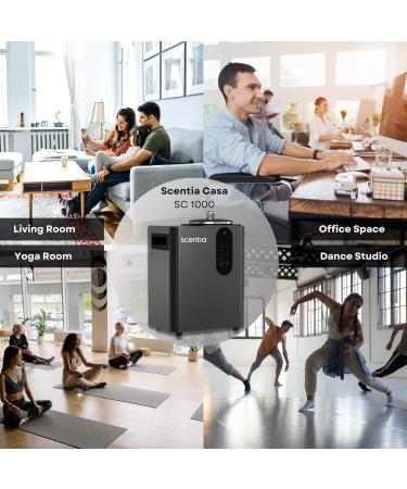 Smart Bluetooth HVAC Scent Diffuser | Aromatherapy Nebulizing Waterless Diffuser for Home & Office | Covers 1500 Sq.ft | Scentia CASA SC 1000 Black - Buy Online on GoSupps.com