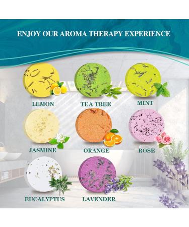 Shower Steamers Aromatherapy 8 Pack - Eucalyptus Menthol Stress Relief Set | Self Care and Valentines Gifts for Women and Men | Shower Bath Bombs for Relaxation - Buy Online on GoSupps.com