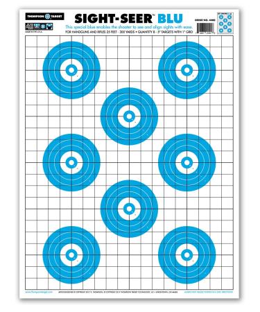 Sight Seer Red - Paper Gun Range Shooting Targets 19x25 Inch Blue 25 pack