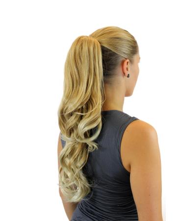 WIG ME UP W3063-16TKB88 hairpiece/braid wavy long (55 cm) butterfly/butterfly clip blonde mix