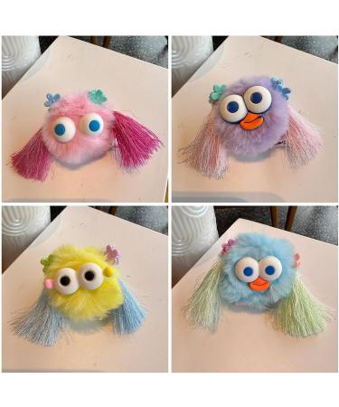 amangul Cartoon Coal Hair Clip Lazy Hairpin Duckbill Hairclip Lovely Tassels Barrettes for Women Side Bangs Girl Hair Style Tool(Pink) - Buy Online on GoSupps.com