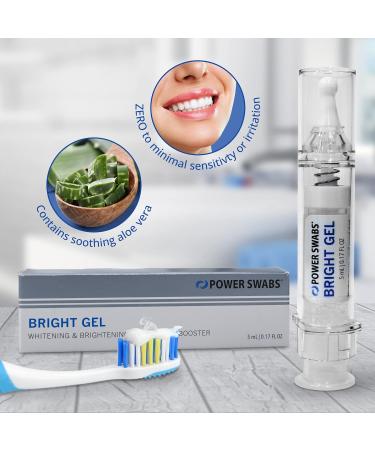 Power Swabs Bright Gel - Gentle Teeth Whitening Treatment | Dentist Formulated Stain Remover | Professional Brightening Gel - Buy Online on GoSupps.com