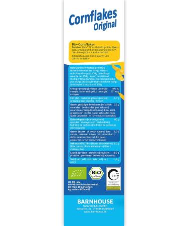  Barnhouse Barnhouse Cornflakes traditionally made organic champagne flakes delicately sweetened 2 x 375g - Buy Online on GoSupps.com