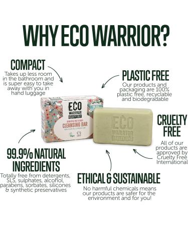 Little Soap Company Castille Soap Bar - Deeply Nourishing Green Clay & Olive Oil Natural & Vegan Eco Warrior 100 g LSC 6108 - Buy Online on GoSupps.com
