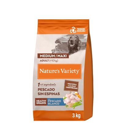Nature's Variety Healthy Grains - Medium/Maxi Adult Dog Food - White Fish - 3kg