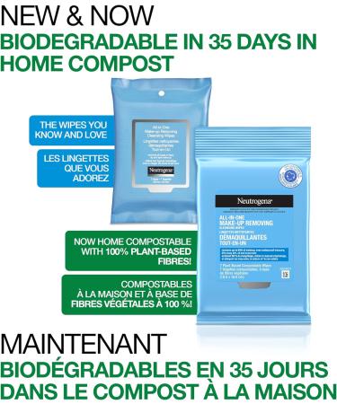 Neutrogena All-in-One Makeup Removing Cleansing Wipes Eye Makeup Remover Biodegradable Facial Wipes 7 Count Travel Pack - Buy Online on GoSupps.com
