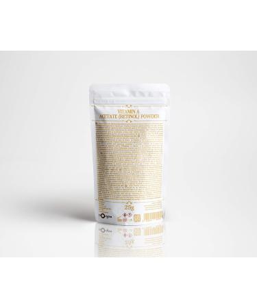 Mystic Moments Vitamin A Acetate (Retinol) 25g - Pure, Natural, Vegan & GMO Free - Buy Online on GoSupps.com