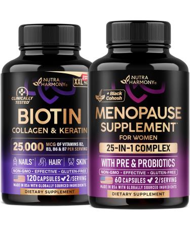 NUTRAHARMONY Biotin Collagen Keratin & Menopause Capsules