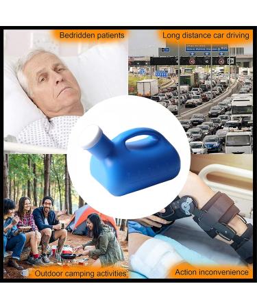 Portable Urine Bottle for Men 3000ML Reusable Emergency Urinals Pee Jug with Lid Leakproof Urinal Collector for Hospital Home Camping Car Travel Blue - Buy Online on GoSupps.com