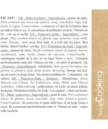 ScrapCooking 8541 Corn for Popcorn 300 g Popcorn Popcorn for Saucepan & Popcorn Machine for Salting or Sweetening Birthday Pa - Buy Online on GoSupps.com
