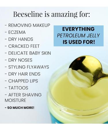 Beeseline Original 100% Natural Hypoallergenic Petroleum Jelly Alternative - Multi-Use for Lips Hands Baby Makeup Remover (2 oz - Buy Online on GoSupps.com