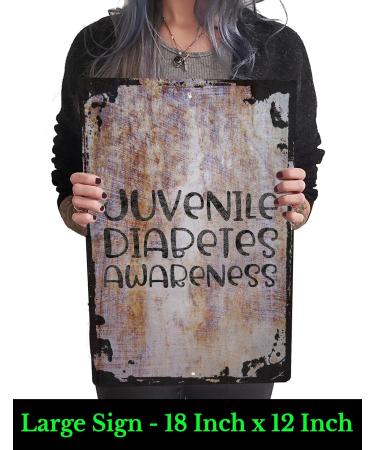 Juvenile Diabetes Awareness Type 1 Insulin Beige Wall Art Decor 12x18 - Funny Gift for Health Advocates - Buy Online on GoSupps.com