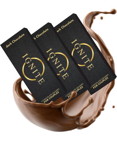Ignite Chocolate Bars (1 Box) | Luxurious Dark Chocolate for Uplifting Mood & Vitality | Ideal for Men & Women Vegetarian & Gluten-Free Delight (Pack of 3 Dark Chocolate) Dark Chocolate Pack of 3 - Buy Online on GoSupps.com