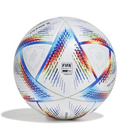 adidas FIFA World Cup Qatar 2022 Al Rihla Pro Soccer Ball 5 - White/Pantone - Buy Online on GoSupps.com