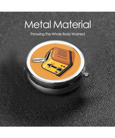 Cute Crying Chainsaw Mini Round Pill Box | 3 Compartment Travel Organizer | Portable Medicine Case for Home & Office - Buy Online on GoSupps.com