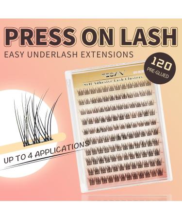 Tecxin-Mix Lash Clusters Kit | Korean Self Adhesive False Eyelashes | Easy Application Mess-Free No Glue 120 Pcs (10-12mm - Buy Online on GoSupps.com