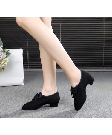 Black Lace-Up Dance Shoes for Boys/Men - Low Heel Latin Tango Salsa Practice Shoes (Size 5.5 Big Kid) - Buy Online on GoSupps.com