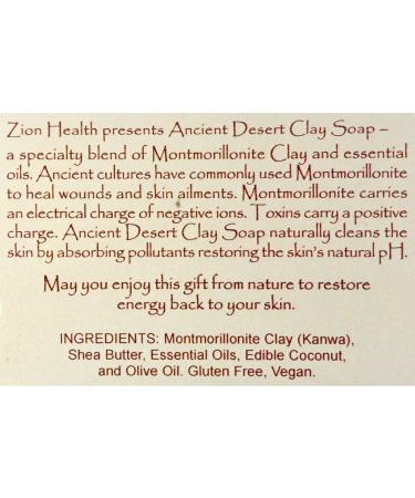 Zion Health Natural Clay Soap - Mountain Rain 6 Oz | Eco-Friendly Skincare for All Skin Types - Buy Online on GoSupps.com