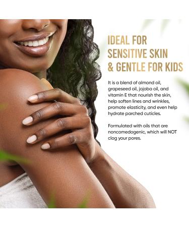 Lather Green - Pure Fragrance-Free Face and Body Oil for Women Men and Kids with Vitamin E Jojoba Grapeseed and Almond Oils Moisturizer for Sensitive Skin 4 fl. oz. - Buy Online on GoSupps.com