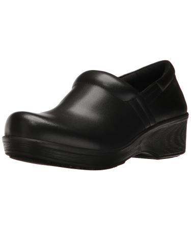 Dr. Scholl's Shoes Women's Dynamo Slip Resistant Work Clog 8 Black Leather