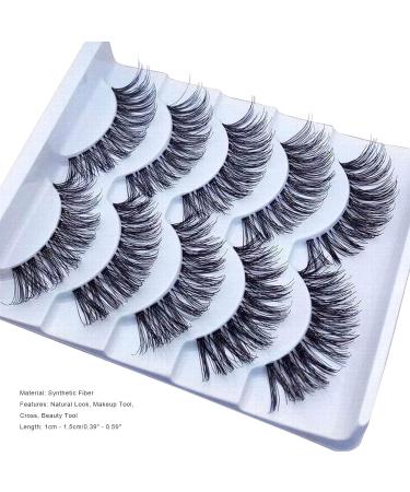 Buy Livecitys 5 Pairs 3D Natural Look False Eyelashes - Comfortable & Attractive Makeup - Buy Online on GoSupps.com