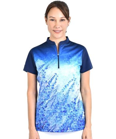Savalino Women's Bowling Shirt Navy 3X-Large - Professional Bowling Jersey for Ladies S-4XL - Buy Online on GoSupps.com