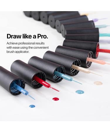 60 Color SXC Gel Liner Nail Art Set for Soak Off Painting - Swirl Nails Design with Thin Brush - Ultra Color Series - Buy Online on GoSupps.com