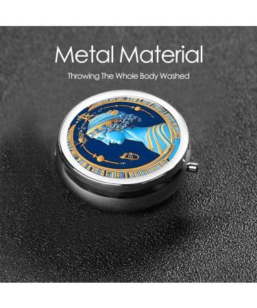 Love Goddess Round Pill Box | 3 Compartment Portable Travel Organizer for Easy Medication Management - Buy Online on GoSupps.com