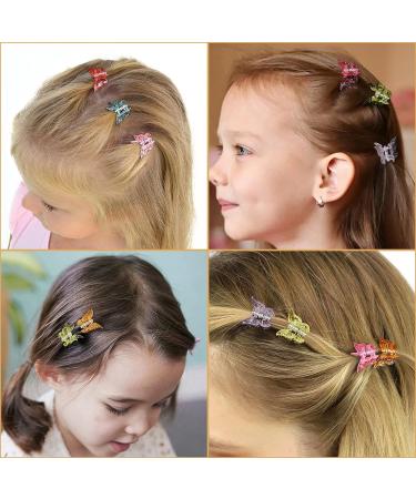 100 Pieces Mini Butterfly Hair Clips for Baby Girls - Sparkle Candy Colors | Toddler Party Gifts | 2 cm - Buy Online on GoSupps.com