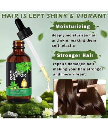 Organic Jamaican Black Castor Oil - Cold Pressed Unrefined for Hair Growth Face & Eyelashes | 60ml Glass Bottle - Buy Online on GoSupps.com