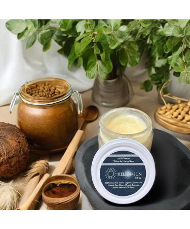 Tallow & Raw Honey Balm - Organic 100% Grass Fed Moisturizer | 2 oz Face & Body Balm with Vitamins A K D E & Antioxidants - HELIOSSUN - Buy Online on GoSupps.com