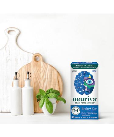 NEURIVA Brain + Eye Supplement with Lutein, Vitamins A C E, Zinc | Memory, Focus & Eye Health | 30 ct Capsules - Buy Online on GoSupps.com