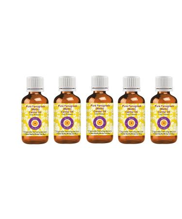d ve herbes Pure Fenugreek (Methi) Carrier Oil (Trigonella foenumgraecum) Cold Pressed 100ml X 5 (16.9 oz)